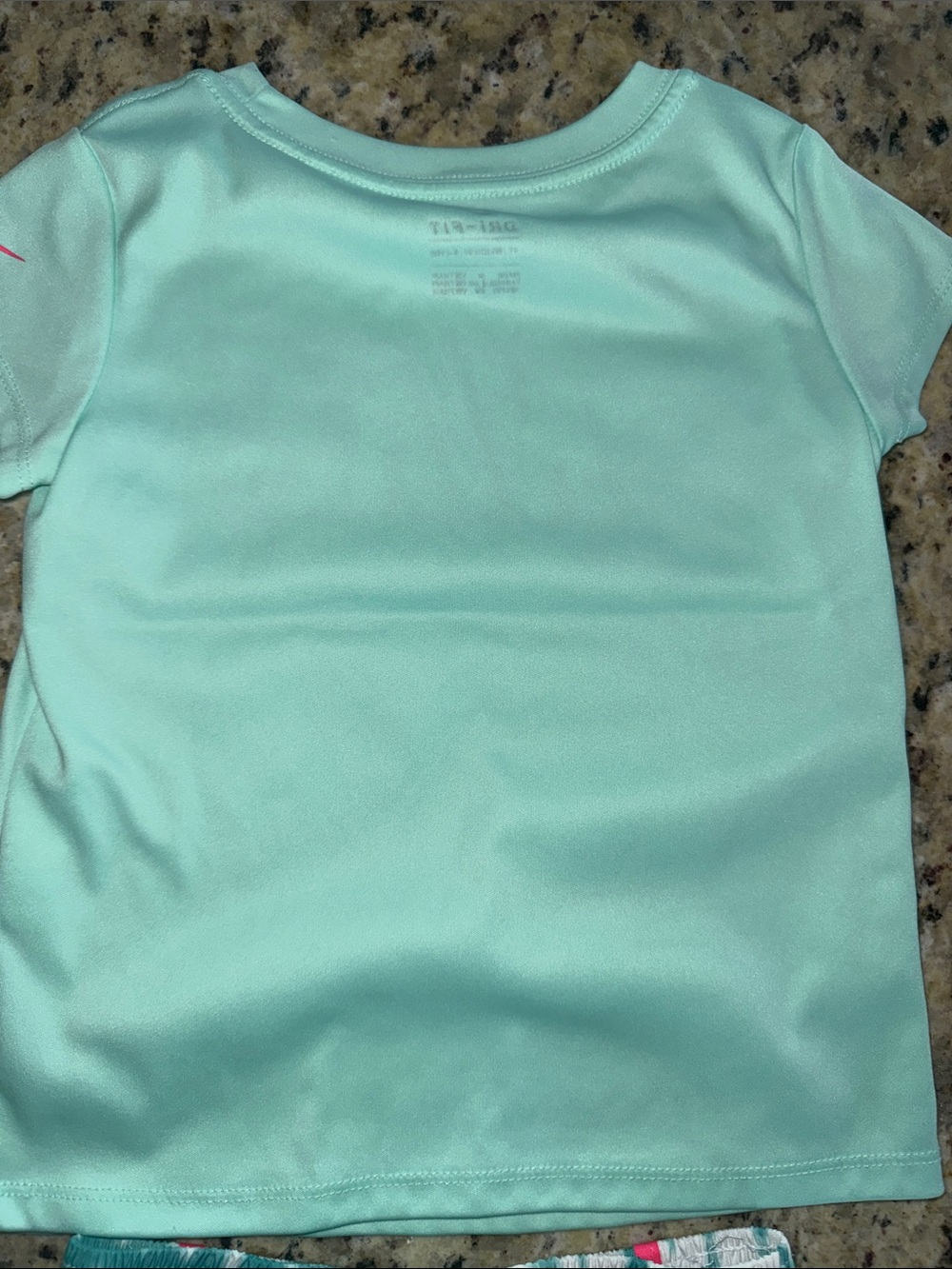 Nike Teal & Pink Dri-FIT Girls' Set - Tee & Tie-Dye Shorts - Picture 9 of 10